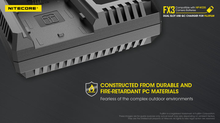 FX3 (Fujifilm NP-W235) Dual-Slot Battery Charger