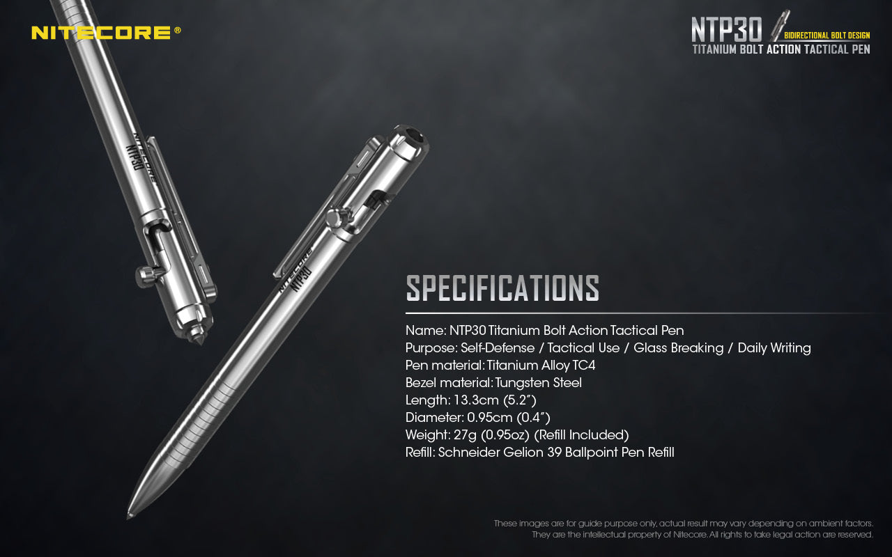 Bolt Action Titanium Pen NTP30 – Nitecore Singapore