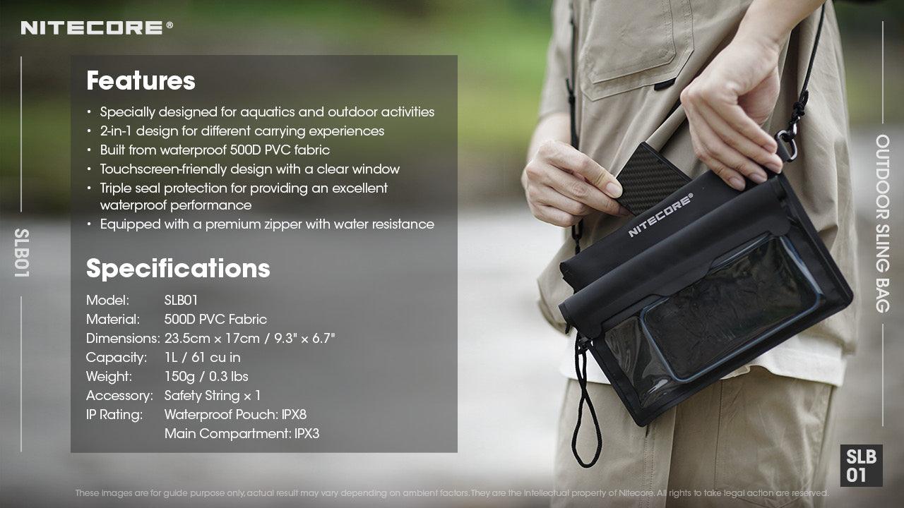 SLB01 Waterproof Pouch 1L Capacity Nitecore Singapore